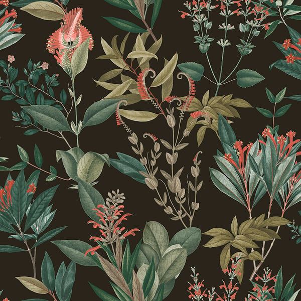 Galerie Wallpaper Product code: BL22745 - Botanica Wallpaper Collection - Black Colours -  