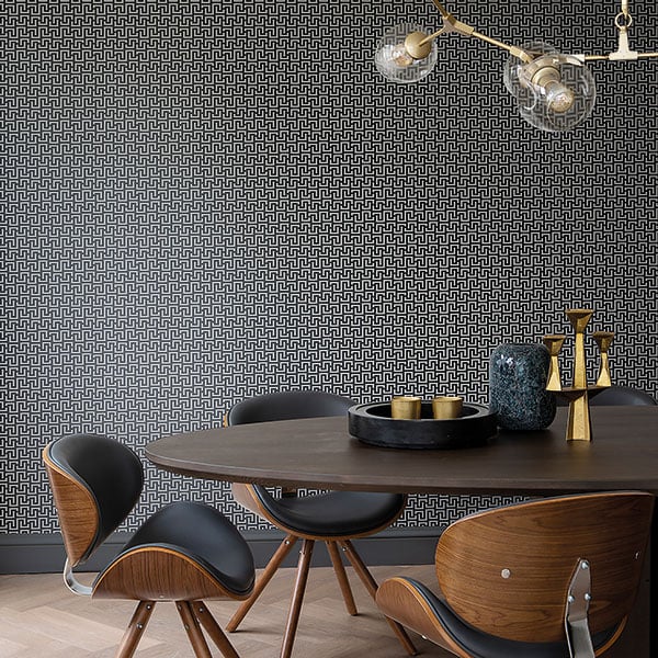 Galerie Wallpaper Product code: BO23084R - Luxe Wallpaper Collection - Black Silver Colours -  