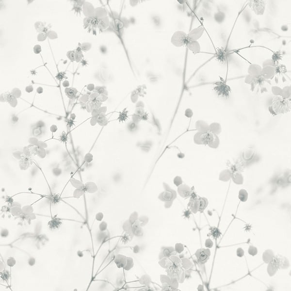 Galerie Wallpaper Product code: BW51034 - Blooming Wild Wallpaper Collection - White Grey Colours -  
