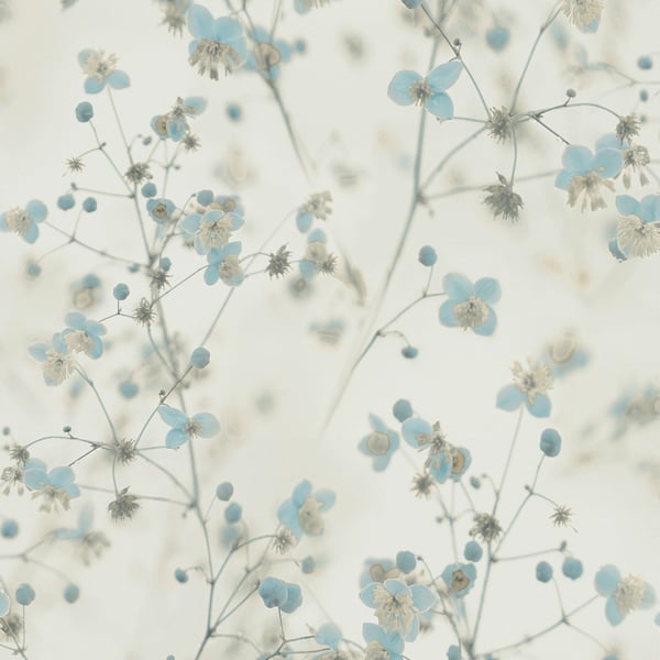Galerie Wallpaper Product code: BW51038 - Blooming Wild Wallpaper Collection - Cream Blue Grey Colours -  