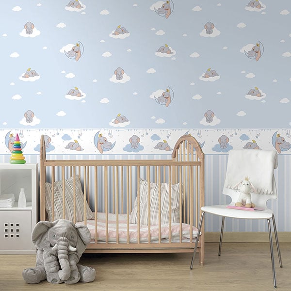 Galerie Wallpaper Product code: Blue-Dumbo-Theme - Magical Kingdom Wallpaper Collection -   