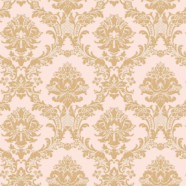 Galerie Wallpaper Product code: CI38216 - Classic Silks 4 Wallpaper Collection - Metallic Gold Pink Colours -  