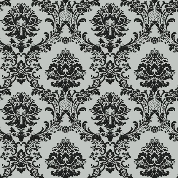 Galerie Wallpaper Product code: CI38219 - Classic Silks 4 Wallpaper Collection - Silver, Black Colours -  