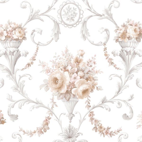 Galerie Wallpaper Product code: CI38229 - Classic Silks 4 Wallpaper Collection - Yellow Lt.Pink Grey Colours -  