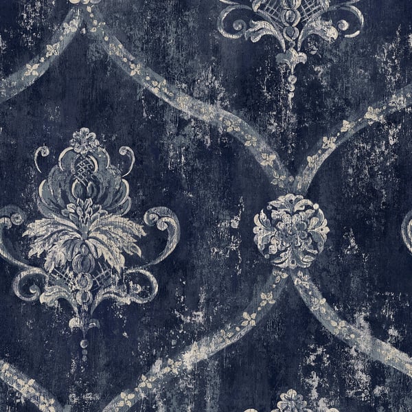 Galerie Wallpaper Product code: CI38252 - Classic Silks 4 Wallpaper Collection - Blue, Silver Colours -  