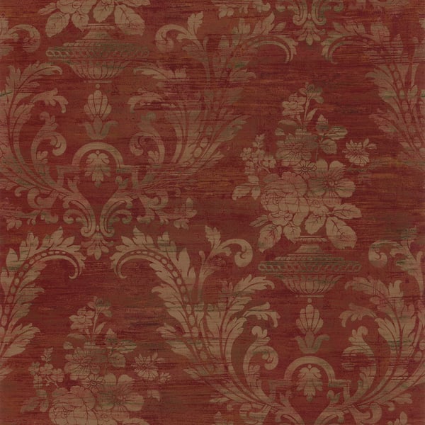 Galerie Wallpaper Product code: CI38259 - Classic Silks 4 Wallpaper Collection - Pale Gold, Red, Dk. Green Colours -  