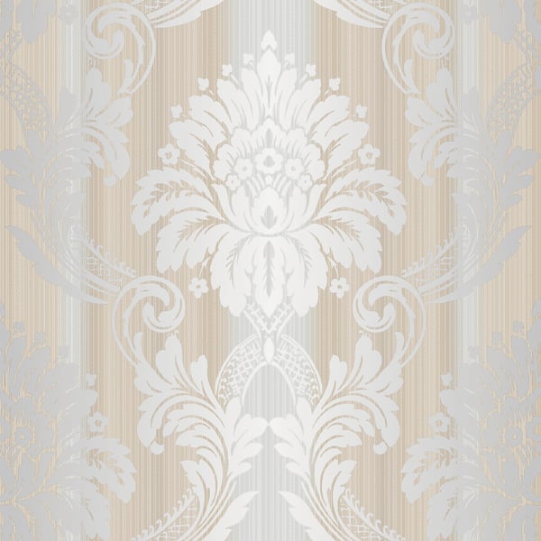 Galerie Wallpaper Product code: CI38263 - Classic Silks 4 Wallpaper Collection - Grey, Cream, Silver Colours -  