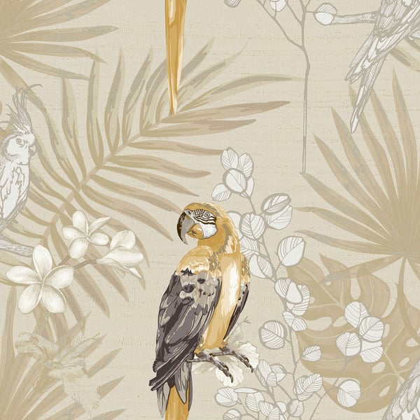 Galerie Wallpaper Product code: CM27003 - Botanica Wallpaper Collection - Yellow Black Colours -  