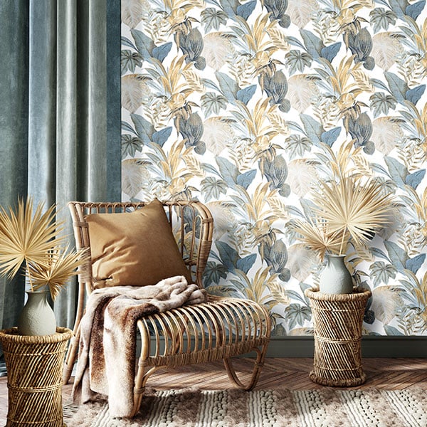 Galerie Wallpaper Product code: CM27016R - Botanica Wallpaper Collection - Blue Colours -  