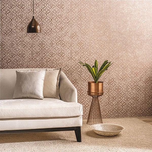 Galerie Wallpaper Product code: DWP0246-04R - Emporium Wallpaper Collection - Pink Rose Gold Colours -  