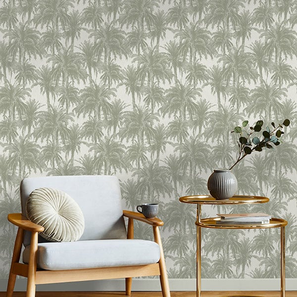 Galerie Wallpaper Product code: ED13054R - Ted Baker Eden Wallpaper Collection - White Green Colours -  