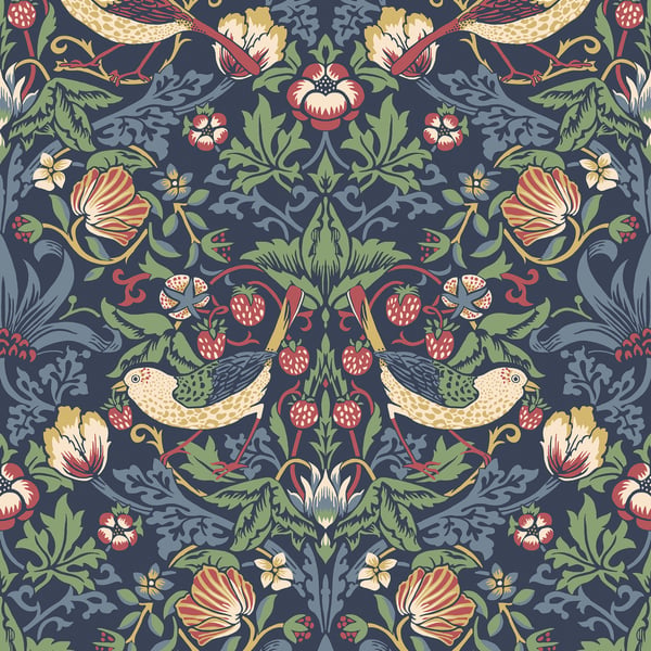 Galerie Wallpaper Product code: ET11202 - Arts and Crafts Wallpaper Collection - Blue Green red Colours -  