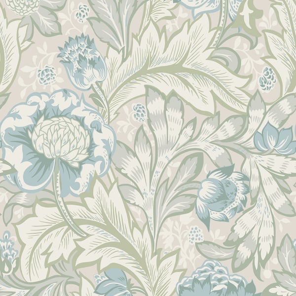 Galerie Wallpaper Product code: ET12304 - Arts and Crafts Wallpaper Collection - Beige Blue Green Colours -  