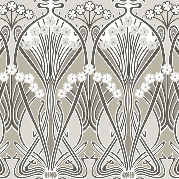 Galerie Wallpaper Product code: ET12416 - Arts and Crafts Wallpaper Collection - Teal Green Mauve Colours -  