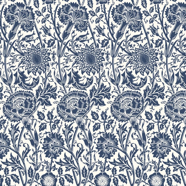 Galerie Wallpaper Product code: ET12502 - Arts and Crafts Wallpaper Collection - Blue White Colours -  