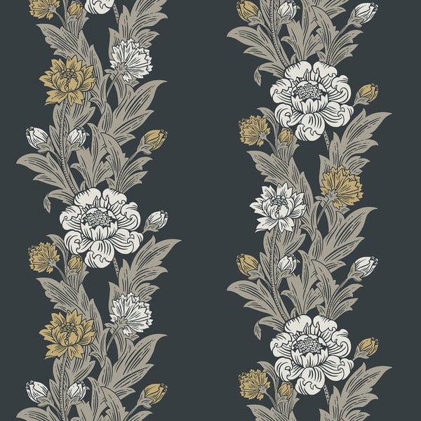 Galerie Wallpaper Product code: ET12700 - Arts and Crafts Wallpaper Collection - White Beige Black Colours -  
