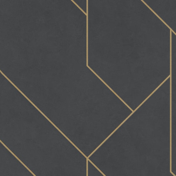 Galerie Wallpaper Product code: EX31000 - Exposed Wallpaper Collection - Black Gold Colours -  