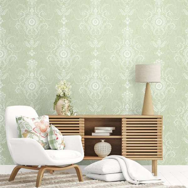 Galerie Wallpaper Product code: FC60304_2 - French Country Wallpaper Collection - Washed Green Colours -  