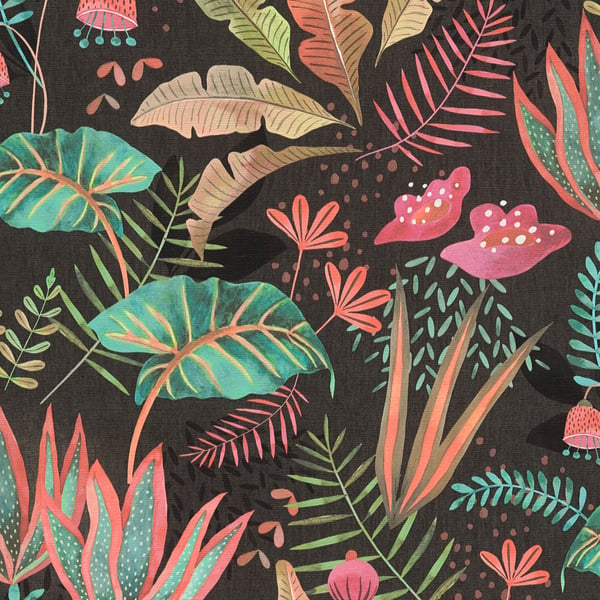 Galerie Wallpaper Product code: FL61121 - Flourish Wallpaper Collection - Green/Pink Colours -  