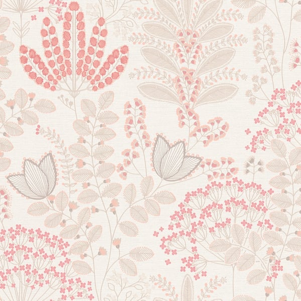 Galerie Wallpaper Product code: FL61126 - Flourish Wallpaper Collection - Grey/Pink Colours -  