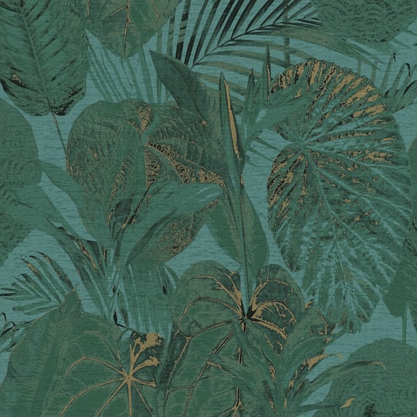 Galerie Wallpaper Product code: FL61158 - Flourish Wallpaper Collection - Green/Metallic Colours -  