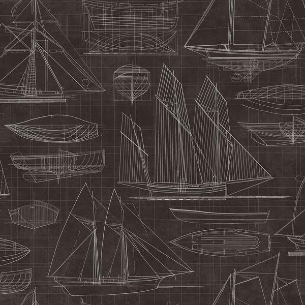 Galerie Wallpaper Product code: G23323 - Deauville 2 Wallpaper Collection - Black White Colours -  