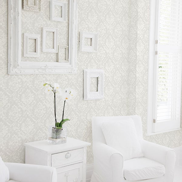 Galerie Wallpaper Product code: G45013R - Vintage Rose Wallpaper Collection - Grey Colours -  