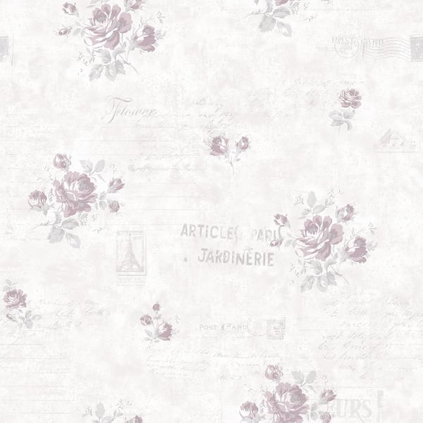 Galerie Wallpaper Product code: G45082 - Vintage Rose Wallpaper Collection - Burgundy Pink Cream Colours -  
