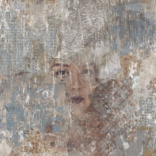 Galerie Wallpaper Product code: G45381 - Grunge Wallpaper Collection - Blue Brown Grey Colours -  