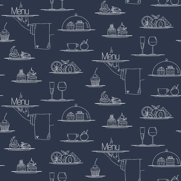 Galerie Wallpaper Product code: G45407 - Just Kitchens Wallpaper Collection - Navy Colours -  
