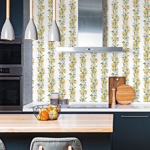 Galerie Wallpaper Product code: G45441R - Just Kitchens Wallpaper Collection - Yellow White Green Colours -  