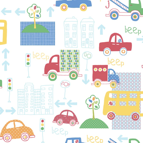 Galerie Wallpaper Product code: G56010 - Just 4 Kids 2 Wallpaper Collection - Red Blue Green Yellow Orange Colours -  