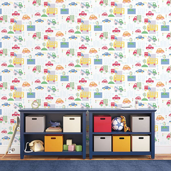 Galerie Wallpaper Product code: G56010R - Just 4 Kids 2 Wallpaper Collection - Red Blue Green Yellow Orange Colours -  