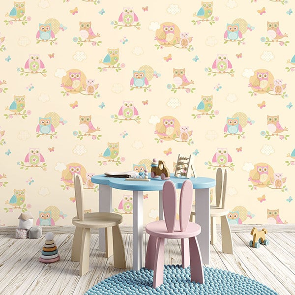 Galerie Wallpaper Product code: G56035R - Just 4 Kids 2 Wallpaper Collection - Yellow Pink Blue Orange Colours -  
