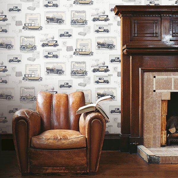 Galerie Wallpaper Product code: G56136R - Nostalgie Wallpaper Collection - Silver Grey Colours -  