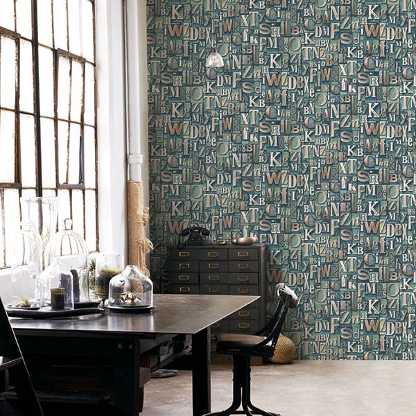 Galerie Wallpaper Product code: G56204R - Steampunk Wallpaper Collection - Green Colours -  