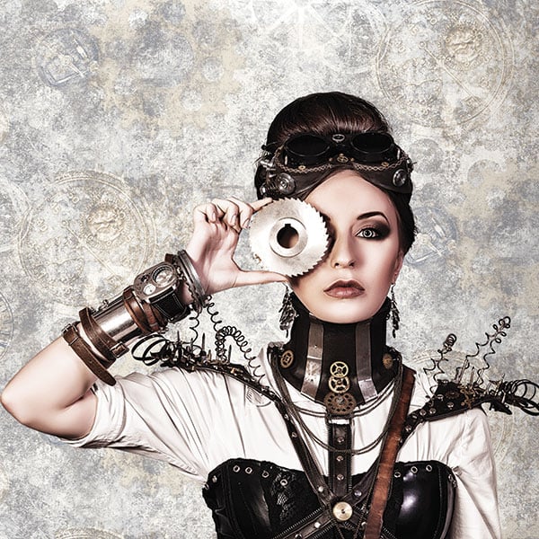 Galerie Wallpaper Product code: G56221R - Steampunk Wallpaper Collection - Silver Grey Colours -  