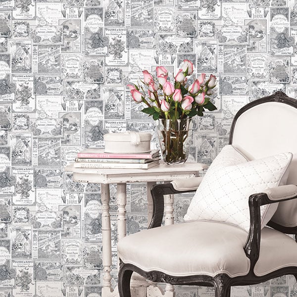 Galerie Wallpaper Product code: G56277R - Nostalgie Wallpaper Collection - Black Colours -  
