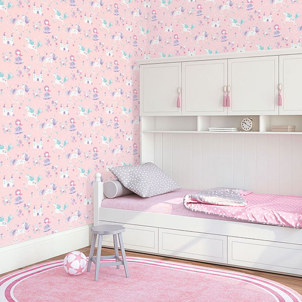 Galerie Wallpaper Product code: G56523R - Just 4 Kids 2 Wallpaper Collection - Pink Purple Blue Colours -  