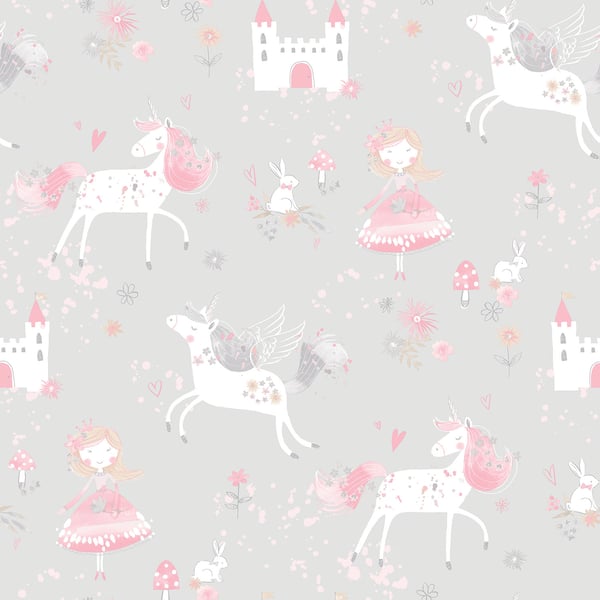 Galerie Wallpaper Product code: G56525 - Just 4 Kids 2 Wallpaper Collection - Grey Pink Colours -  