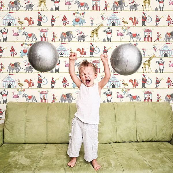 Galerie Wallpaper Product code: G56545R - Just 4 Kids 2 Wallpaper Collection - Multicoloured Red Yellow Green Blue Pink Colours -  