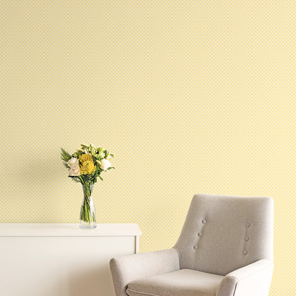 Galerie Wallpaper Product code: G56665R - Small Prints Wallpaper Collection - Yellow White Colours -  
