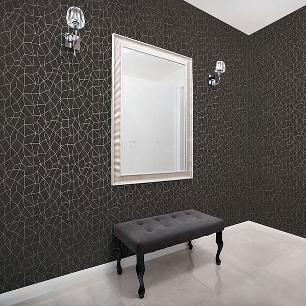 Galerie Wallpaper Product code: G67694R - Special Fx Wallpaper Collection - Black Silver Colours -  