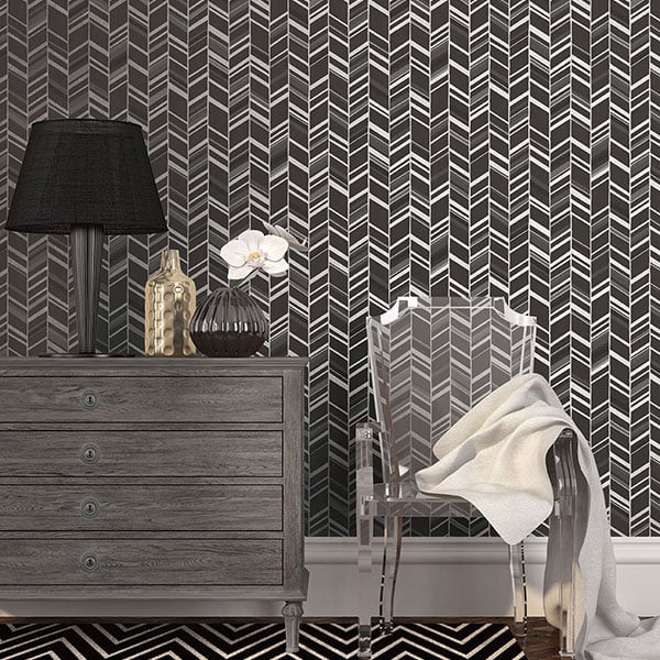 Galerie Wallpaper Product code: G67716R - Special Fx Wallpaper Collection - Black Grey Silver Colours -  