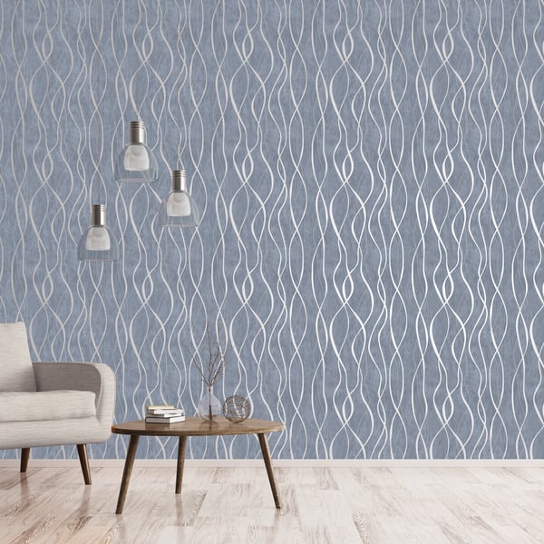 Galerie Wallpaper Product code: G67720_2 - Special FX 2 Wallpaper Collection - Blue Silver Grey Colours -  
