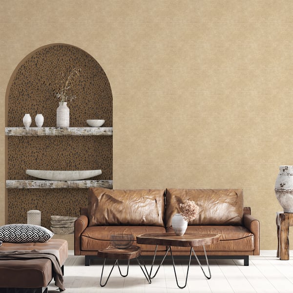 Galerie Wallpaper Product code: G67760_2 - Natural FX 2 Wallpaper Collection - Russet, Black Colours -  