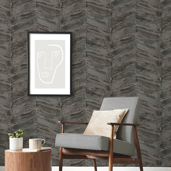Galerie Wallpaper Product code: G67776_2 - Utopia Wallpaper Collection - Charcoal Silver Colours -  