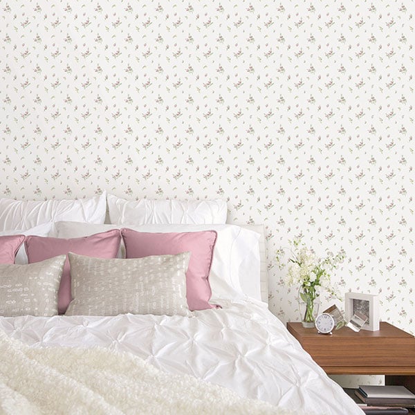 Galerie Wallpaper Product code: G67918R - Miniatures 2 Wallpaper Collection - Pink White Green Colours -  