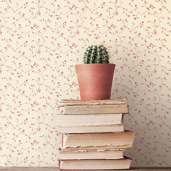Galerie Wallpaper Product code: G67925R - Miniatures 2 Wallpaper Collection - Red Cream Colours -  