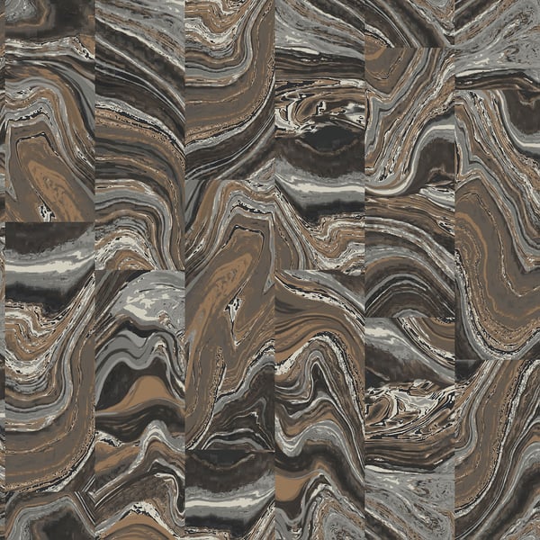 Galerie Wallpaper Product code: G67975 - Organic Textures Wallpaper Collection - Black Gold Colours -  